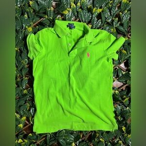 Ralph Lauren Lime Green Classic Fit Polo Short Sleeve Size Medium